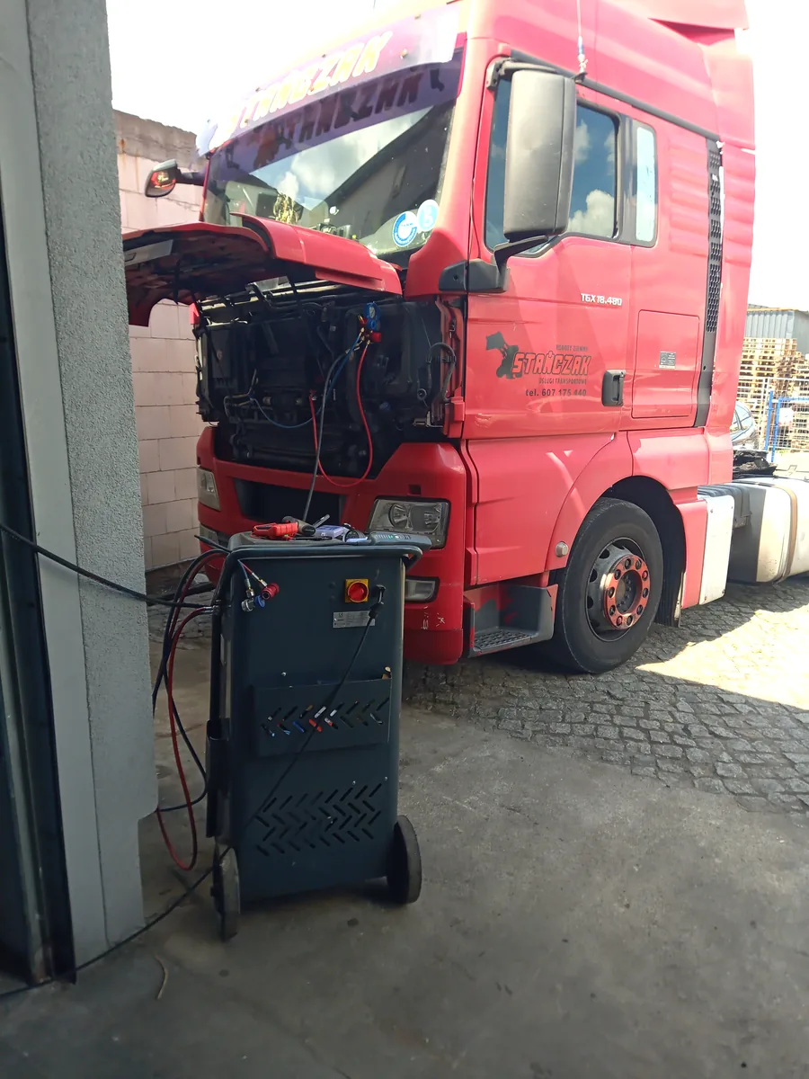 Serwis klimatyzacji ciągnika siodłowego MAN TGX – Tiger Serwis Gorzów